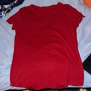 AS Red Lululemon workout tee